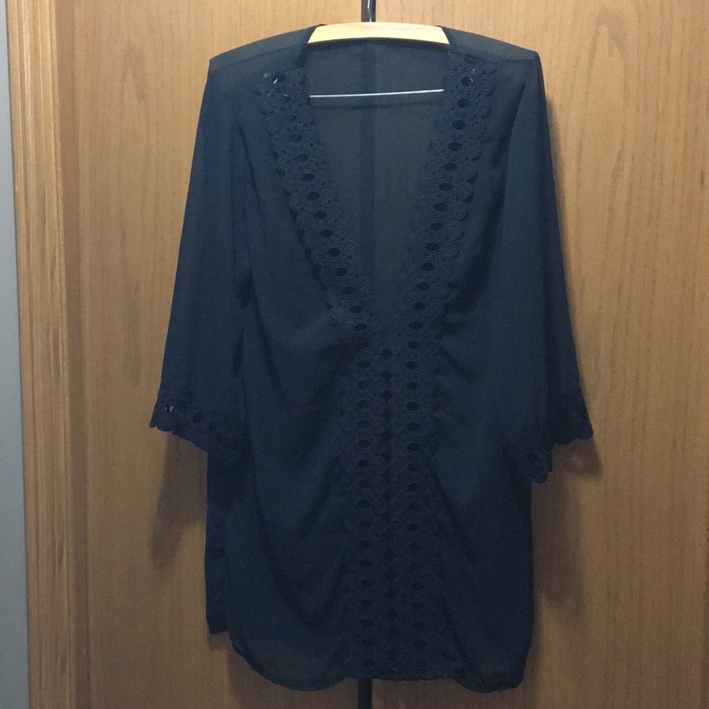 Sheer Black Coverup